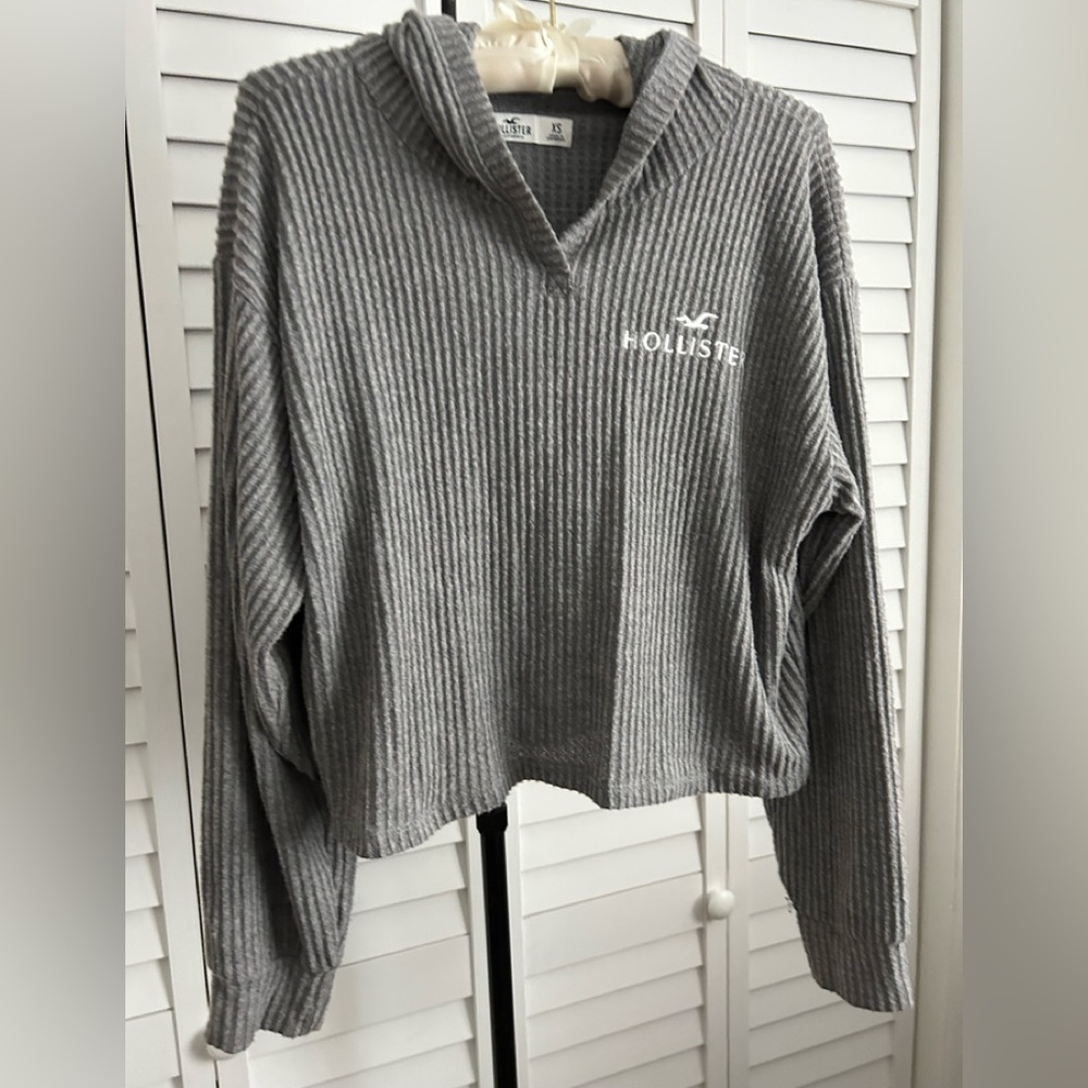 Hollister Crop Top Hoodie Sweatshirt